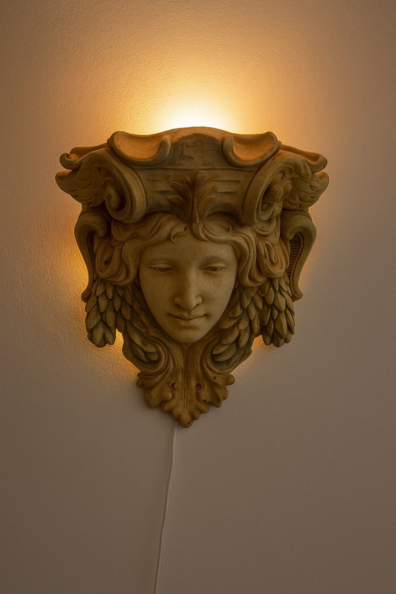 Image 1 of Unique sculptural wall lamp with a warm, classic look