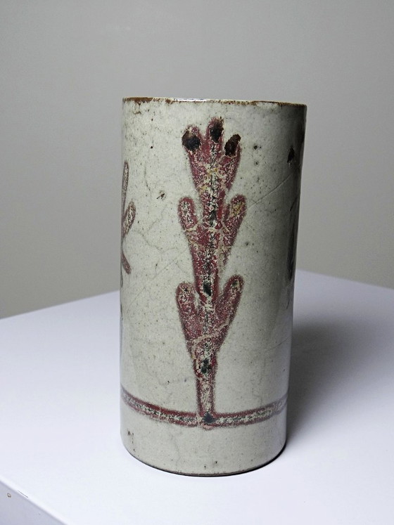 Image 1 of Large vintage Le Mûrier Gustave Reynaud Vallauris beer mug from the 1960s