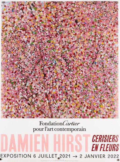 Cerisiers en Fleurs – Poster originale della mostra di Damien Hirst – Arte contemporanea – 80x60 cm