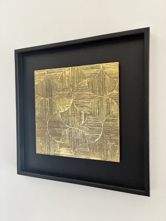 Image 1 of Dipinto di ventagli dorati