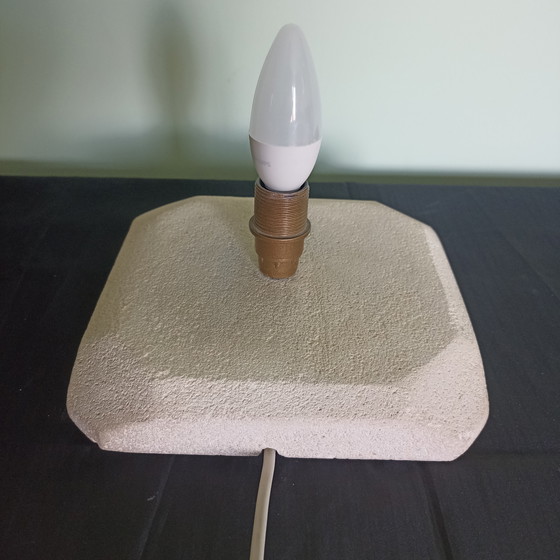 Image 1 of Brutalist table lamp, light sculpture. A unique piece.