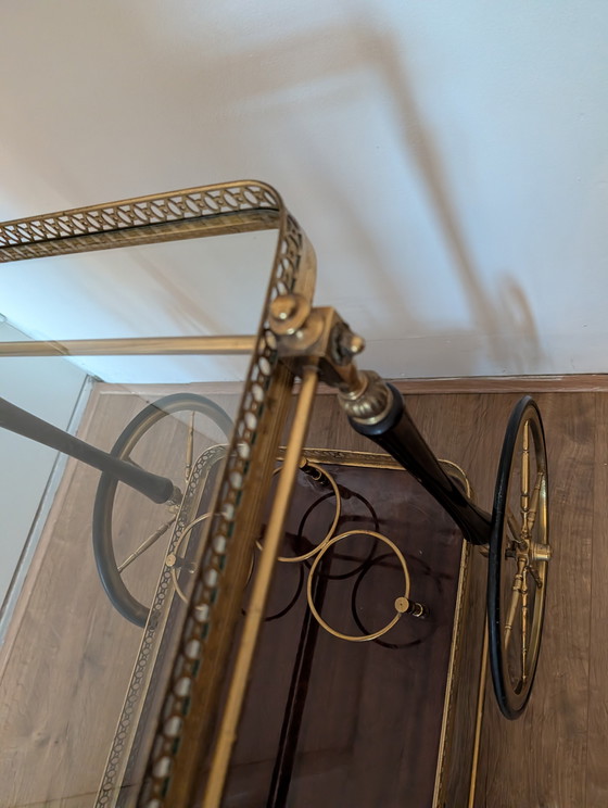 Image 1 of Serveer wagen Maison Jansen jaren 40-50