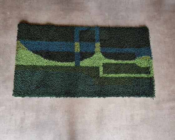 Image 1 of Arazzo da parete in lana anni '70, arazzo da parete vintage, arte da parete dell'era spaziale