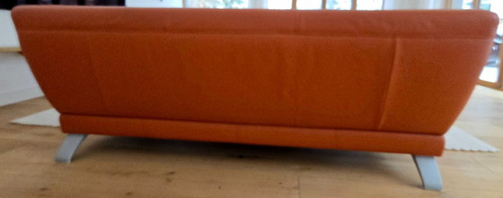 Image 1 of Rolf Benz 2300 Designklassiker in rotorangem Nappaleder – 3er, 2er & Funktionssessel