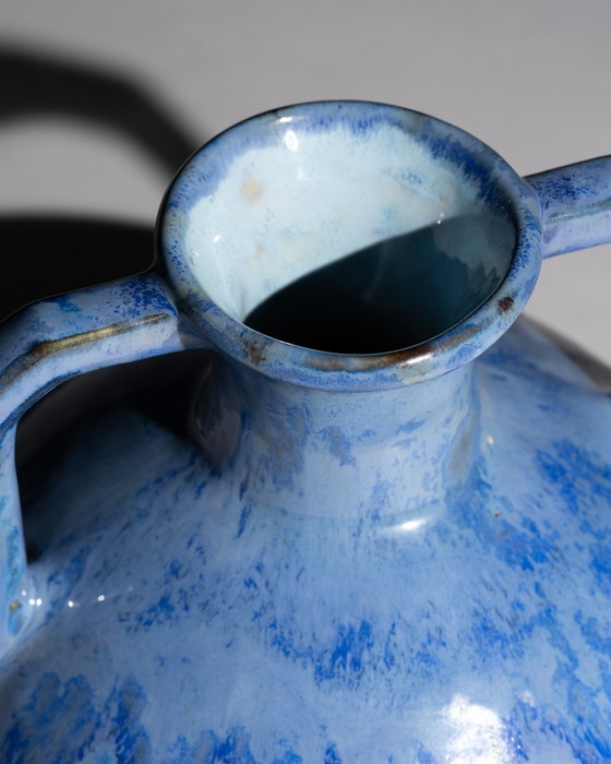 Image 1 of Pierrefonds Jugendstil-Kristallvase, frühes Art Deco, Frankreich, ca. 1910er–1920er Jahre 