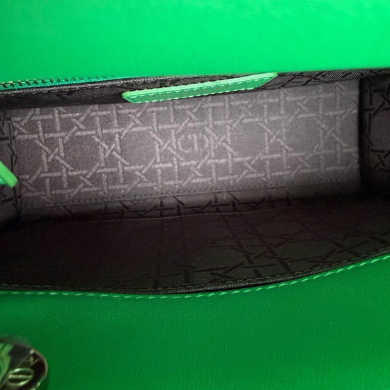 Image 1 of DIOR LADY SMALL FLAP - CANNAGE LAMSLEER GROEN MET GOUDEN BESLAG