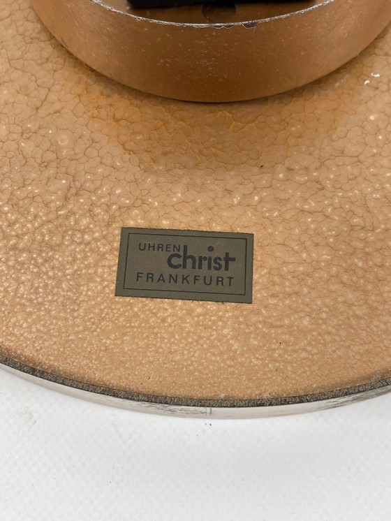 Image 1 of Mid-Century mosaic wall clock, Junghans quartz movement, Ø 28 cm