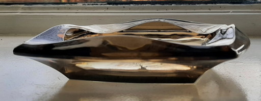 Franse Vintage smokey asbak van Luminarc 