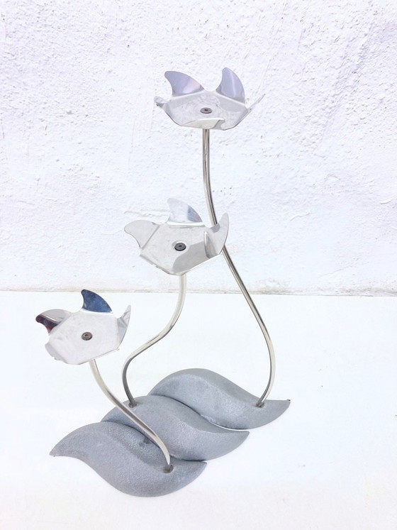 Image 1 of Dreierset Kerzenständer Teelichthalter Design Alan Schaff für Royal Copenhagen