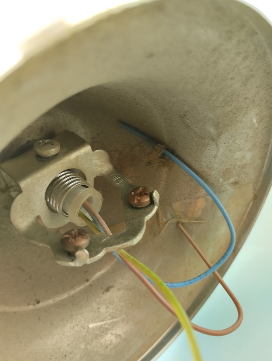 Image 1 of GISO - Ceiling Lamp - Opaline Glass - Art Deco School Lamp Netherlands - Art Deco - 1930-1940