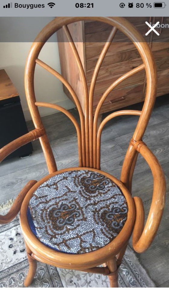 Image 1 of Sedia/poltrona in vimini e rattan