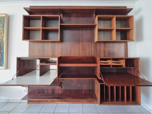 Modulares Mid-Century-Modern Wandsystem "Cado" von Poul Cadovius aus Rio Palisander Holz – boekenkasten, Wood (photo 2 of 13)