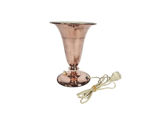 Image 1 of Art déco – Kelchlampe – Kupfer – Stehlampe – Holland – 1. Hälfte des 20. Jahrhunderts