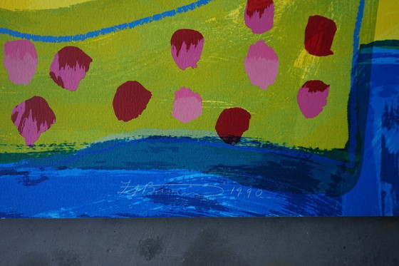 Image 1 of Frederick James Brown 'Joey' 1990, grande serigrafia firmata