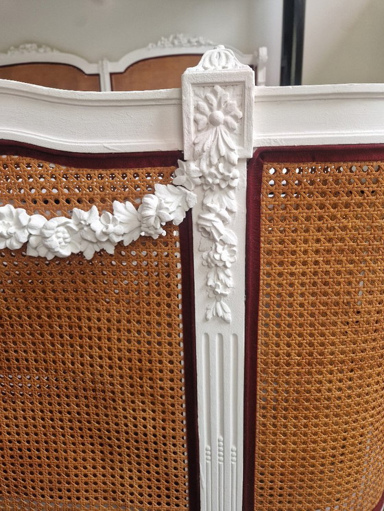 Image 1 of Letto matrimoniale in canna in stile Luigi XVI