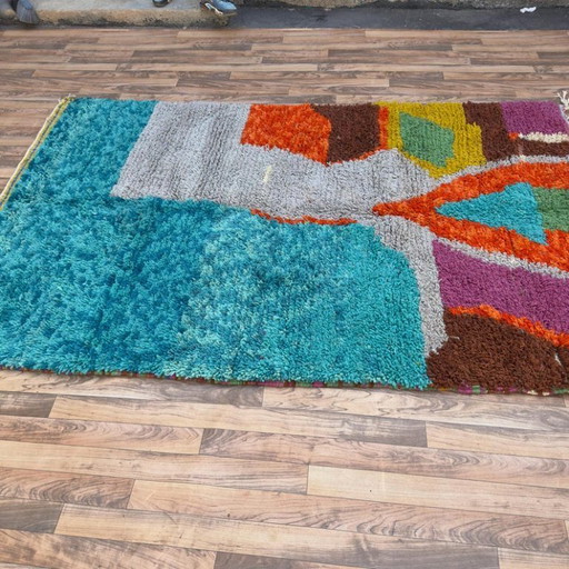 Tapis berberi multicolori in lana 200x150 cm