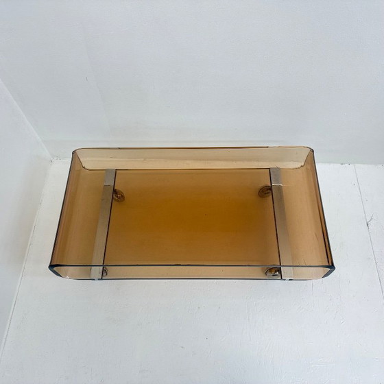 Image 1 of Mesa de centro de plexiglás de mediados de siglo, diseñada por Michel Dumas para Roche Bobois en 1972.