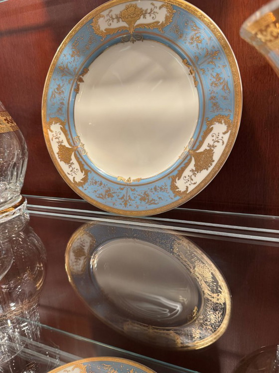Exclusieve klassieke eetkamer set – Massief mahonie – Uitschuifbare tafel met 10 stoelen + vitrinekast (photo 13 of 19)