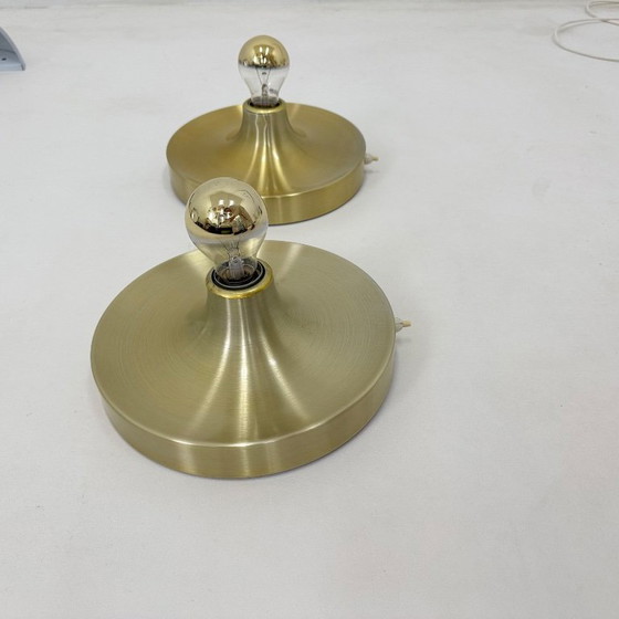 Image 1 of Lampada a disco honsel space age di design di metà secolo, anni '70, attribuita a Charlotte Perriand per les arcs