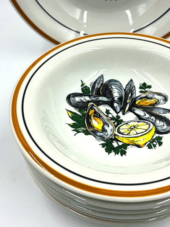 Mussel Serving Set Ceramica Quadrifoglio, Bowls, White (photo 3 of 15)