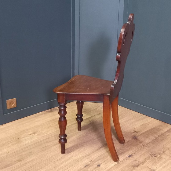 Image 1 of Antique English Hall Chair