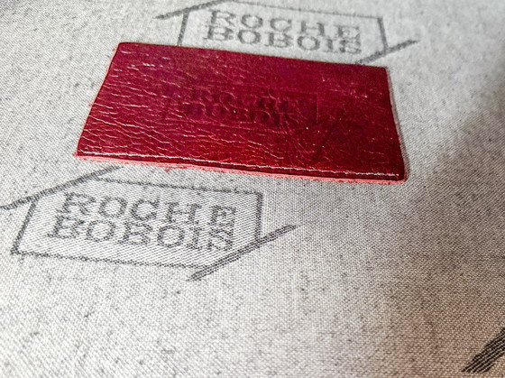 Image 1 of 2 Roche Bobois armchairs model ST ANDREW in cherry leather with tetière