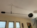 Lampada a sospensione con contrappeso, nero e argento