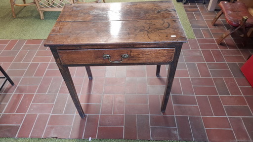 Antique Wooden Writing Table With Drawer | Authentic Patina | Ca. 19th Century