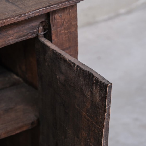 Image 1 of Antique Primitive Wooden Side Cabinet or Console