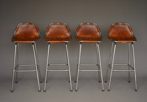 Bar Stools attributed to Dal Vera for Charlotte Perriand/ Les Arcs, 1960s, Set of 4