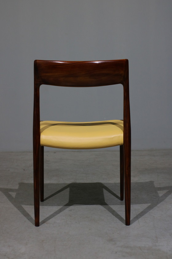 Image 1 of Palissander Model 77 Eetkamerstoelen door Niels O. Moller, 1960, set van 6