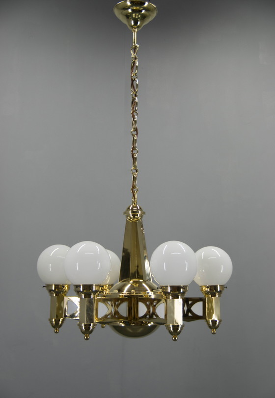 Image 1 of Rare lustre Art Nouveau d'Emil Kralik pour Vulkania, années 1920