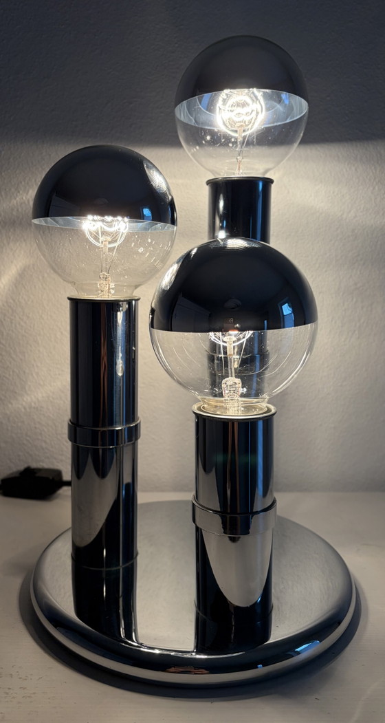 Lampada da tavolo Hustadt V3437/03 cromata, stile Space Age anni '70, vintage – Hustadt Leuchten (photo 3 of 10)