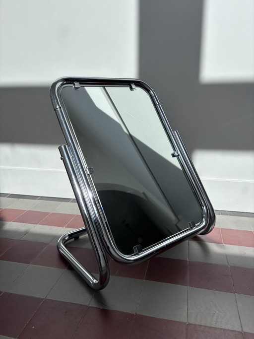 Vintage Chrome Shoe Mirror (1960s/1970s)