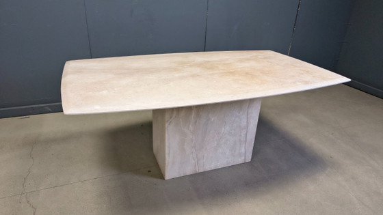 Image 1 of Vintage travertine dining table, 1970s