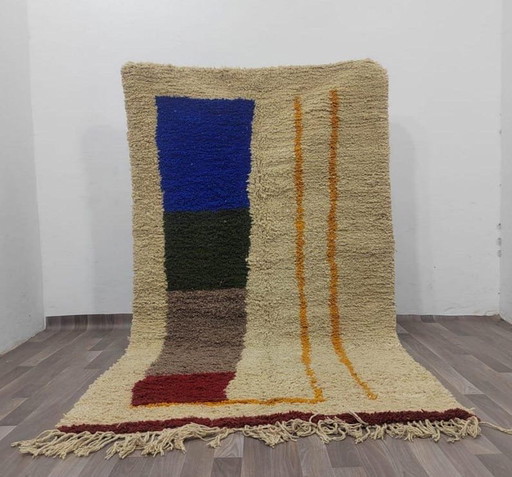 Handgemaakt vloerkleed van puur wol, traditioneel vakmanschap, afmeting 150/350 cm – Aime Té, vloerkleden en tapijten, Wool