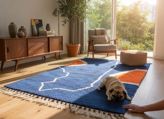 Image 1 of Tapis marocain artisanal en laine 250cmx150cm