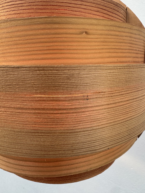 Image 1 of Lámpara colgante de madera de Hans Agne Jakobsson, años 60