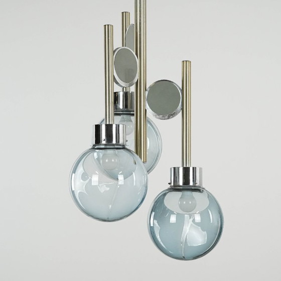 Image 1 of Lustre de style futuriste, verre de Murano, années 1970, fabriqué en Italie