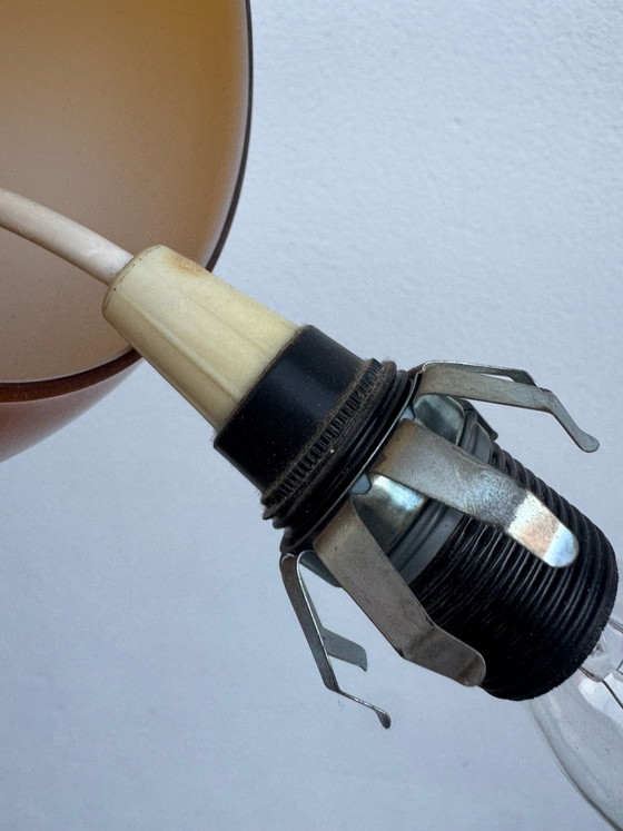 Amber opaline drop Pendant lamp 70s – Glass (photo 5 of 10)
