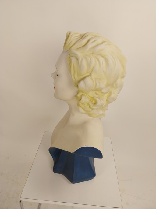 1 x Marilyn Monroe Plaster Bust 53cm High – beeldhouwkunst, Other (photo 2 of 6)