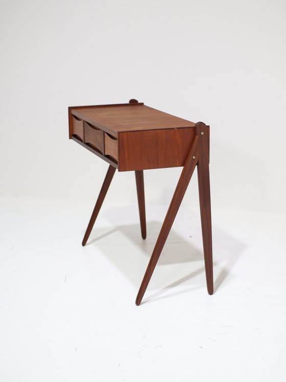 Image 1 of Coiffeuse, meuble d'entrée et commode en teck d'Arne Vodder, années 1960