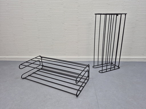 Porte-chaussures/porte-manteaux vintage IKEA en fil d'acier. Prix unitaire :