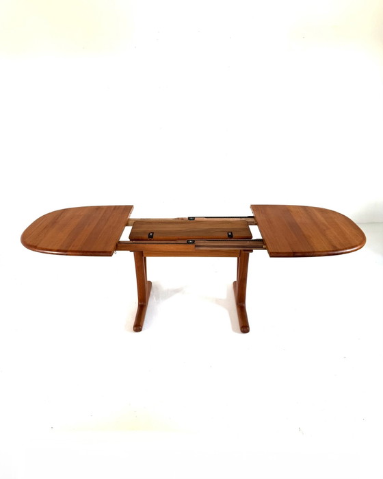 Vintage extendable teak dining table, Holstebro Møbelfabrik ‘70 – Wood, Metal (photo 6 of 15)