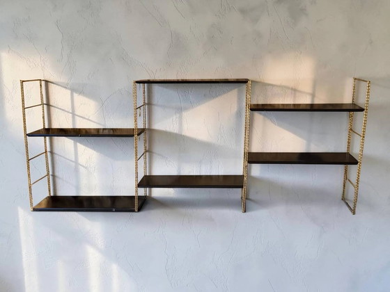 1950's wall shelf – Shelving unit, polished steel, Metal (photo 11 of 11)