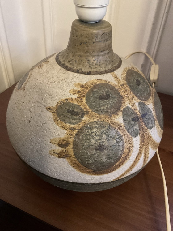 Danish Ceramic Lamp Søholm, Table lamps, Beige (photo 6 of 15)