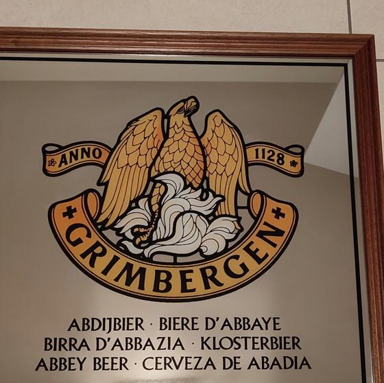 Image 1 of Specchio da birra vintage "Grimbergen"