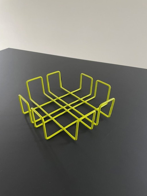 Servilletero de diseño retro verde lima