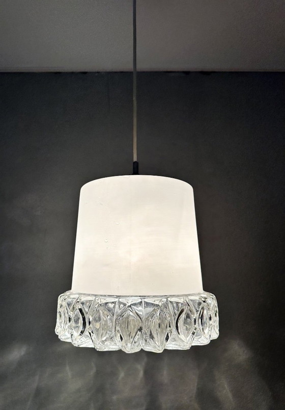 Vintage Hustadt Leuchten Pendant lamp – Glass, Metal (photo 11 of 11)
