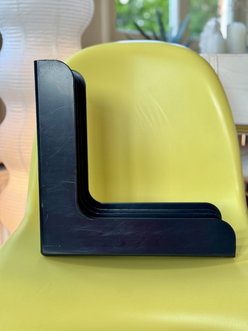 Vintage Discophone LP Record Holder Black - 1970s - Retro Space Age Design